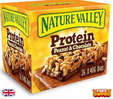 Nature Valley Protein Peanut & Chocolate Gluten Free Cereal Bars 40 g Pack of 26