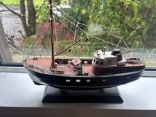 Modern Day Fishing Trawler . Approx 10” X9”. Well Built And Solid.