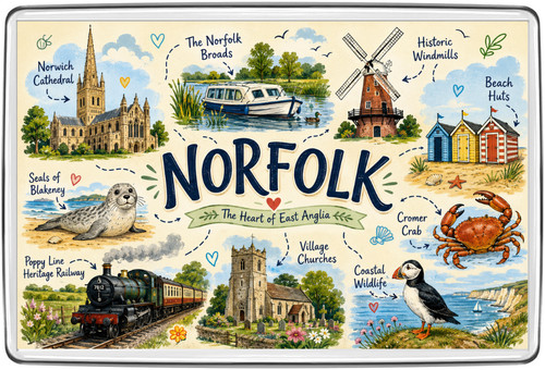 Norfolk broads fridge magnet - norfolk,