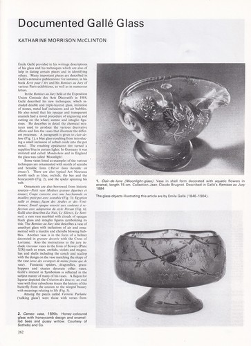 Documented galle glass an - galle,