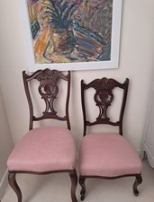 Pair Of Antique upholstered