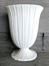 Huge BESWICK 702-1 Art  Deco Off White Footed Mantle Vase