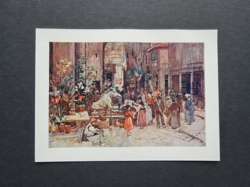 Antique 1905 print mercato - 1905,