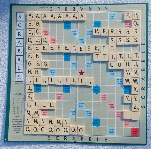 Scrabble board game vintage - scrabble,