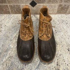 Vintage LL Bean Boots Maine Hunting Shoe Men 13 Duck USA Made 5 Eye Patina