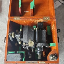 VINTAGE WW2 ERA 1943 BALLOON THEODOLITE ER WATTS & SONS INSTRUMENT WOODEN CASE