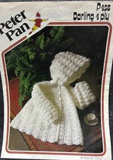 Vintage Peter Pan Crochet Pattern Baby Matinee Coat With Hood
