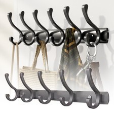 8-12 Hooks Aluminum Coat Clothes Door Holder Rack Key Hooks Wall Mounted Hanger