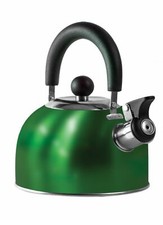 PLS Compact GREEN 1.6 Litre Gas Hob Kettle With Folding Handle Caravan Motorhome