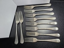 10 Pcs Arthur Price Vintage English Cutlery Fork Used Unpolished