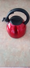 Colourful Red Whistling Kettle.  Uk Postage Only