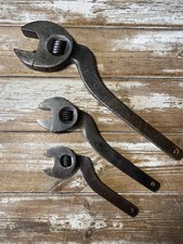 3 Vintage Clyburn style Adjustable Spanner Wrenches 