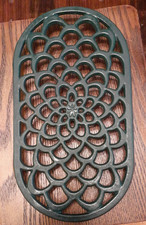 Vintage Green Cast Iron Oblong