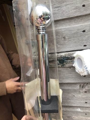 Metal curtain pole - metal,