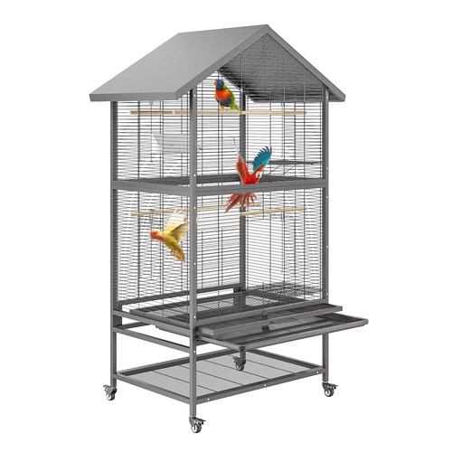 Large metal bird - metal, cages