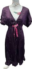 Avoca Anthology Purple Acetate V Neck Dress Size 2