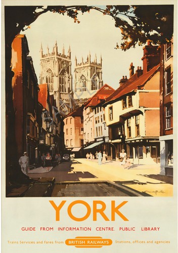 Vintage railway poster york - vintage,