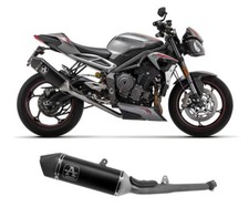 Exhaust Arrow Veloce Alu Black TRIUMPH STREET TRIPLE 765 2020 > 2023