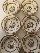 Wedgwood, 6 China Sweet Bowls, Indian Tree Design, 6.5"