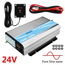 GIANDEL 2000W Pure sine wave Inverter  24V to 240V with 2 AC Outputs for camping