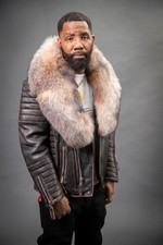 Men's V-Bomber Leather Jacket