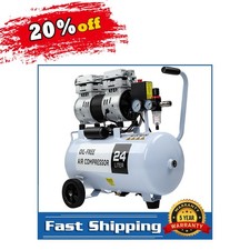 Air Compressor Oilless Silent Portable 24L Oil Free 1HP 116PSI 8BAR 230V 9.6 CFM