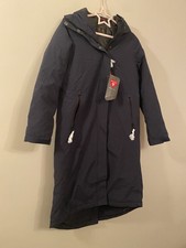 Musto Women's Marina Primaloft Longline Parka Jacket Coat BNWT Sz 8 Navy Blue