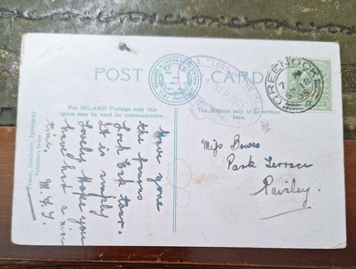 Scottish antique postcard - antique, oval