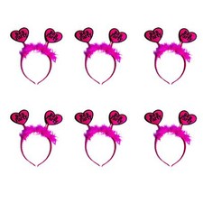 6 x Hen Party Boppers Hen Do Girls Ladies Night Out Pink Headband Accessories