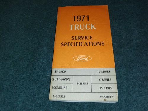 1971 ford truck service - 1971,