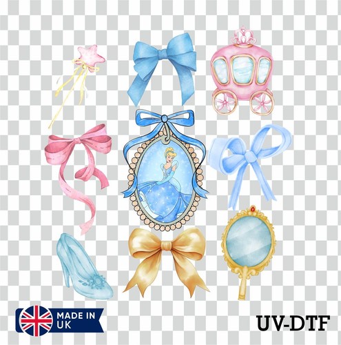 Cinderella princess dtf - cinderella, uv