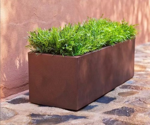 Rusted steel planter 150cm - , x