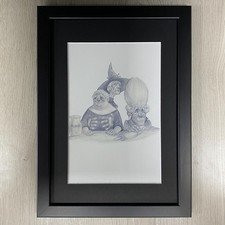 FRAMED NANNY OGG GRANNY WEATHERWAX AND CASANUNDA ART PAUL KIDBY TERRY PRATCHETT 