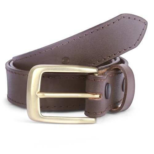Genuine leather belt black - leather, &