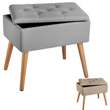 Bench Upholstered Linen Look