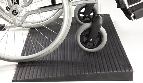 Rubber threshold ramp 5cm - rubber,