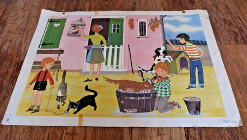 Vintage french school poster - school,