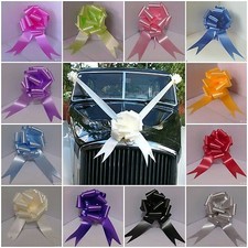  Wedding Car Kit 3 Large 50mm Pull Bows & 7 Metres 2" Poly Ribbon 21 Colours F&F