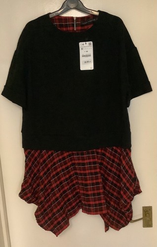 Zara tartan tunic dress size - tunic,