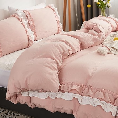 Herside pink duvet cover set - pink,