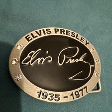 Vintage Elvis Presley Belt Buckle – 1935–1977 Memorial – Siskiyou ELB 12 –Unisex