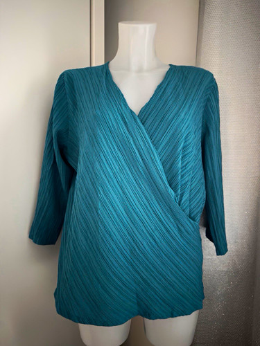 Vanessa zani teal pleated - zani,