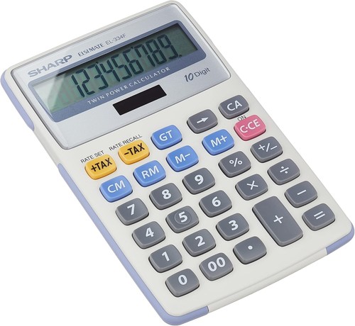 Sharp 334 calculator 10 - calculator,