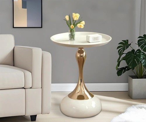 Modern round side table - table, small
