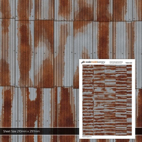 Rusty corrugated iron - oo/ho,