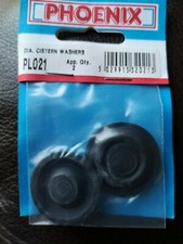 PACKS X 2 [4 WASHERS] CISTERN BLACK BALL VALVE DIAPHRAGM WASHERS 1 1/4" 
