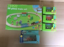 30 Piece Wooden Railway Set Plus Extra Carriages And Cars - Preloved