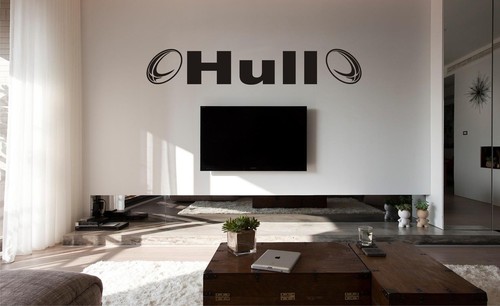 Hull rugby wall art sticker - hull,