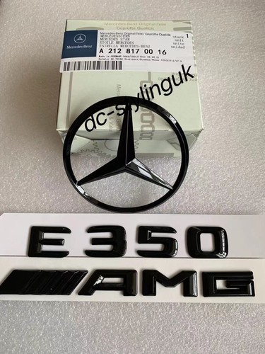 Gloss black rear star badges - rear,