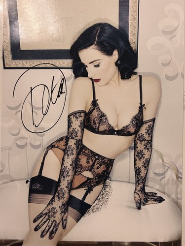 Signed dita von teese 12x8 - signed,